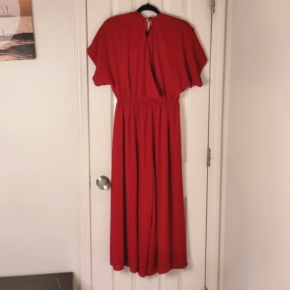 MODCLOTH Wide Leg Jumpsuit size XS Red NWT - Picture 4 of 16